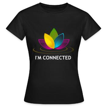 Lotus Lotus Fleur De Lotus - T-shirt Femme - noir - Devant - AI Model Female 172 dark (172cm)