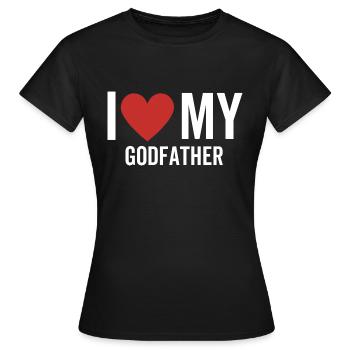 Ich liebe meinen Paten - Frauen T-Shirt - Schwarz - Vorne - AI Model Female 172 dark (172cm)