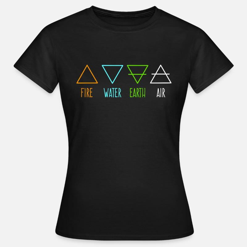 4 Elemente - Frauen T-Shirt - Schwarz