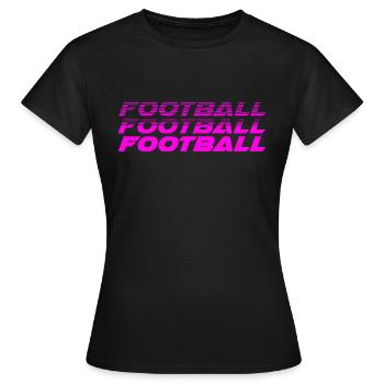 Football féminin sport cadeau humour personnalisé - T-shirt Femme - noir - Devant - AI Model Female 172 dark (172cm)