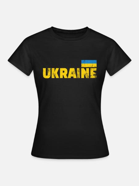 ukraine fahne - Frauen T-Shirt - Schwarz