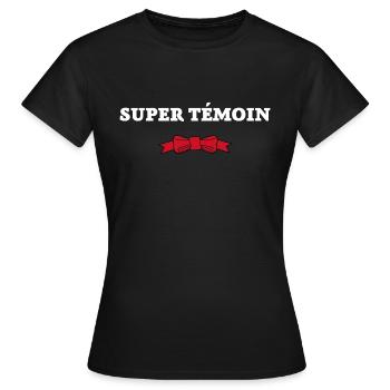 Super Témoin - T-shirt Femme - noir - Devant - AI Model Female 172 dark (172cm)