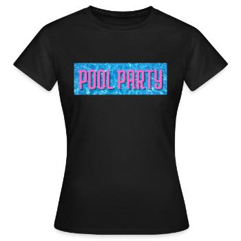 Pool Party - T-shirt Femme - noir - Devant - AI Model Female 172 dark (172cm)