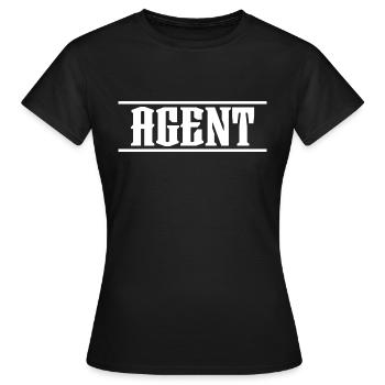 white Design Agent - Frauen T-Shirt - Schwarz - Vorne - AI Model Female 172 dark (172cm)