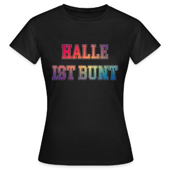 Halle is colourful - Women's T-Shirt - black - Front - AI Model Female 172 dark (172cm)