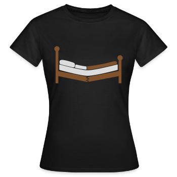 Logo clipart de lit brisé - T-shirt Femme - noir - Devant - AI Model Female 172 dark (172cm)