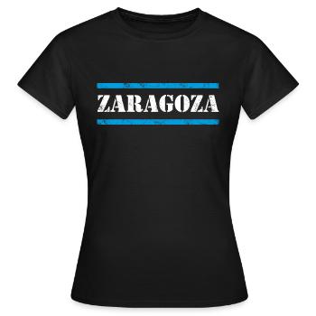 Saragossa - Frauen T-Shirt - Schwarz - Vorne - AI Model Female 172 dark (172cm)