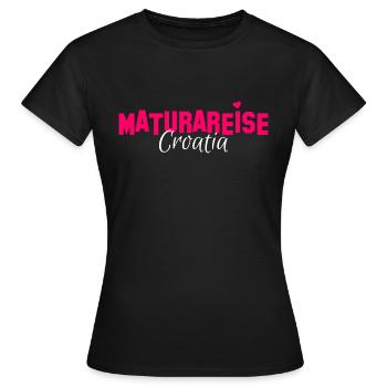 Maturareise Kroatien Croatia 2023 Team Shirt - Frauen T-Shirt - Schwarz - Vorne - AI Model Female 172 dark (172cm)