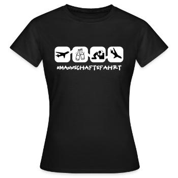 #Mannschaftsfahrt - Frauen T-Shirt - Schwarz - Vorne - AI Model Female 172 dark (172cm)