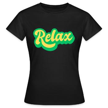 relax - Frauen T-Shirt - Schwarz - Vorne - AI Model Female 172 dark (172cm)
