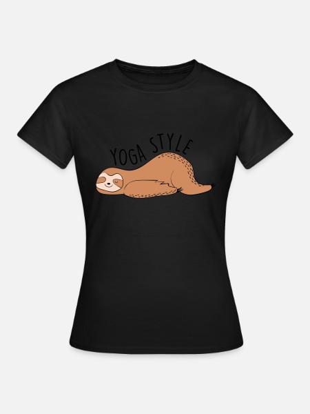 Yoga-Stil - Frauen T-Shirt - Schwarz