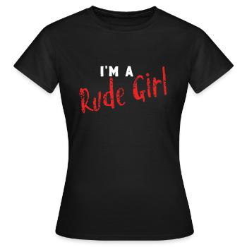 Funny naughty saying naughty girl gift - Women's T-Shirt - black - Front - AI Model Female 172 dark (172cm)