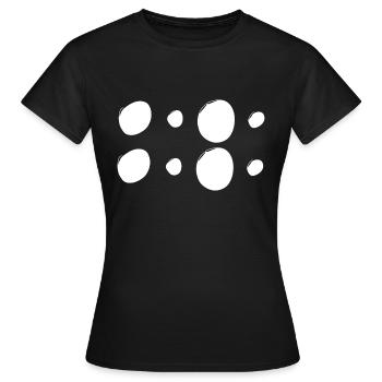 Motifs Cercles Cercles Formes - T-shirt Femme - noir - Devant - AI Model Female 172 dark (172cm)