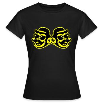 Singe Gentleman Drôle - T-shirt Femme - noir - Devant - AI Model Female 172 dark (172cm)