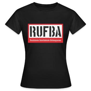 RUFBA - Frauen T-Shirt - Schwarz - Vorne - AI Model Female 172 dark (172cm)