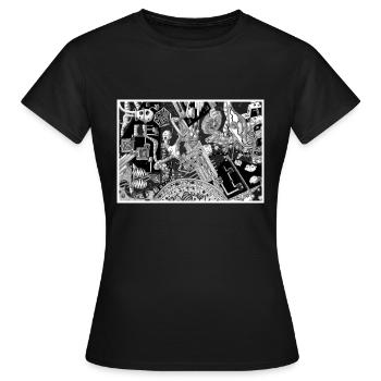 Große Sauerei - Frauen T-Shirt - Schwarz - Vorne - AI Model Female 172 dark (172cm)