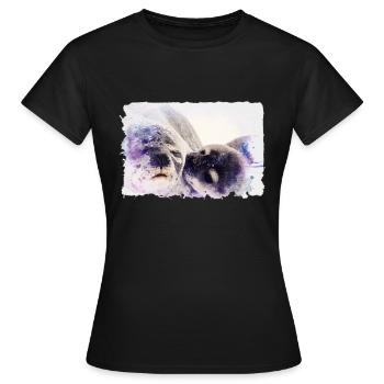 Robben - Frauen T-Shirt - Schwarz - Vorne - AI Model Female 172 dark (172cm)