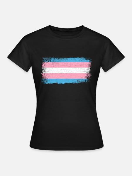 Transgender Flagge - Frauen T-Shirt - Schwarz