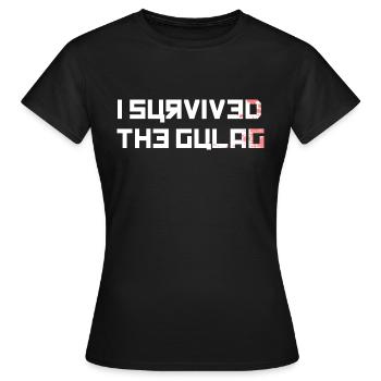 I Survived the Goulag (bloody). - T-shirt Femme - noir - Devant - AI Model Female 172 dark (172cm)