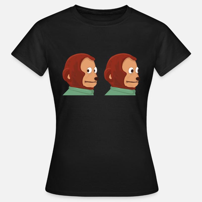 Funny monkey puppet meme - Women's T-Shirt - black