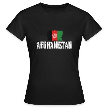 afghanistan flagge - Frauen T-Shirt - Schwarz - Vorne - AI Model Female 172 dark (172cm)