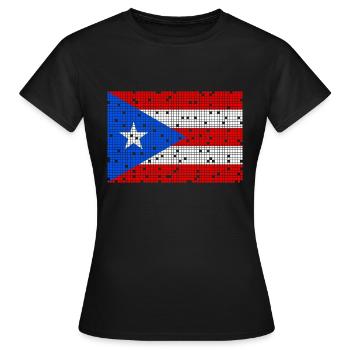 8bit Puerto Rico - Frauen T-Shirt - Schwarz - Vorne - AI Model Female 172 dark (172cm)