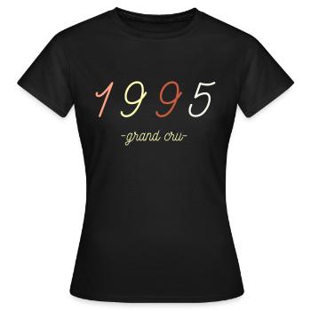 grand cru 1995 - T-shirt Femme - noir - Devant - AI Model Female 172 dark (172cm)