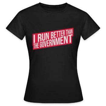 mieux fonctionner que le gouvernement - T-shirt Femme - noir - Devant - AI Model Female 172 dark (172cm)