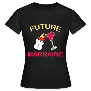 Ma Future Marraine Cadeau Soeur Annonce Naissance - T-shirt Femme - noir - Devant - AI Model Female 172 dark (172cm)