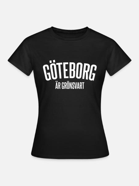 Göteborg on vihertävän musta - T-shirt dam - svart