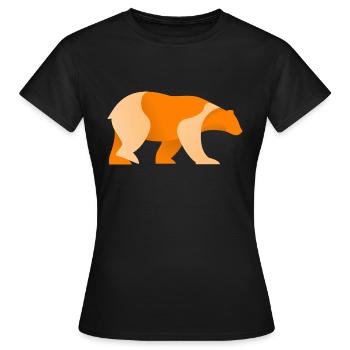 Bär Logo - Frauen T-Shirt - Schwarz - Vorne - AI Model Female 172 dark (172cm)