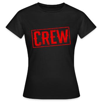 Tampon d’équipage - T-shirt Femme - noir - Devant - AI Model Female 172 dark (172cm)