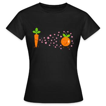 Amor Karotte - Frauen T-Shirt - Schwarz - Vorne - AI Model Female 172 dark (172cm)