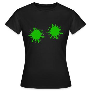 Éclaboussures de peinture - T-shirt Femme - noir - Devant - AI Model Female 172 dark (172cm)