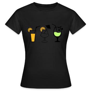 Cocktails - T-shirt Femme - noir - Devant - AI Model Female 172 dark (172cm)