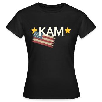 Kam Kosename Kamala - Frauen T-Shirt - Schwarz - Vorne - AI Model Female 172 dark (172cm)