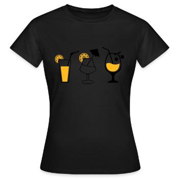 Cocktails - T-shirt Femme - noir - Devant - AI Model Female 172 dark (172cm)