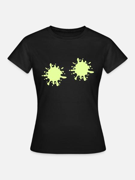 Farbklecks kleckse - Frauen T-Shirt - Schwarz