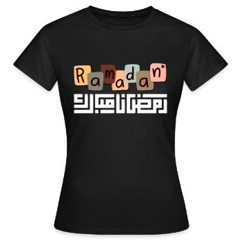 Ramadan Mubarak - Frauen T-Shirt - Schwarz - Vorne - AI Model Female 172 dark (172cm)