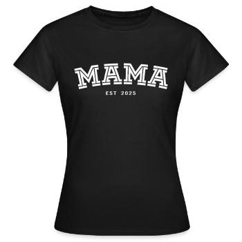 Maman depuis 2025 - T-shirt Femme - noir - Devant - AI Model Female 172 dark (172cm)
