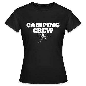 Équipe de camping - T-shirt Femme - noir - Devant - AI Model Female 172 dark (172cm)