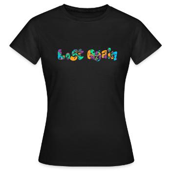 lost again - Women's T-Shirt - black - Front - AI Model Female 172 dark (172cm)