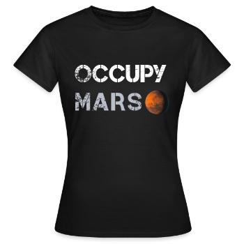 occupy mars - T-shirt Femme - noir - Devant - AI Model Female 172 dark (172cm)