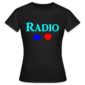 Radio - T-shirt Femme - noir - Devant - AI Model Female 172 dark (172cm)