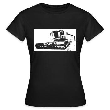 Combiner l'agriculture de battage de grain - T-shirt Femme - noir - Devant - AI Model Female 172 dark (172cm)