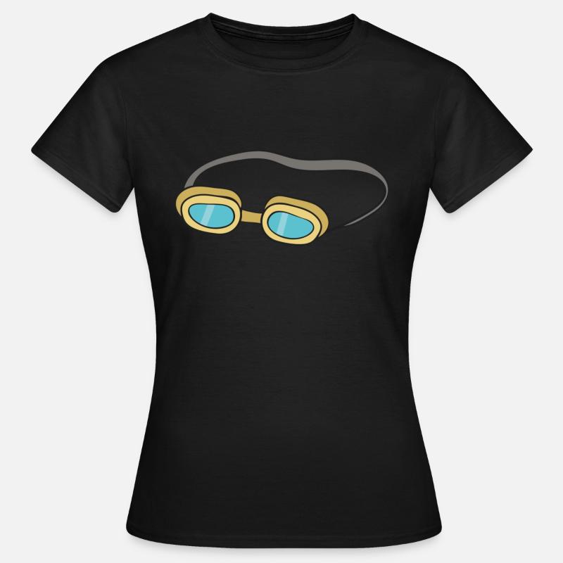 swimming goggles - Women's T-Shirt - black