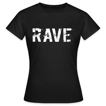 rave - T-shirt Femme - noir - Devant - AI Model Female 172 dark (172cm)