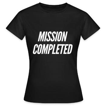 Mission accomplie - T-shirt Femme - noir - Devant - AI Model Female 172 dark (172cm)