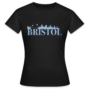 Bristol Angleterre capitale Skyline UK - T-shirt Femme - noir - Devant - AI Model Female 172 dark (172cm)