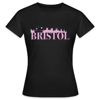Bristol Angleterre capitale Skyline UK - T-shirt Femme - noir - Devant - AI Model Female 172 dark (172cm)